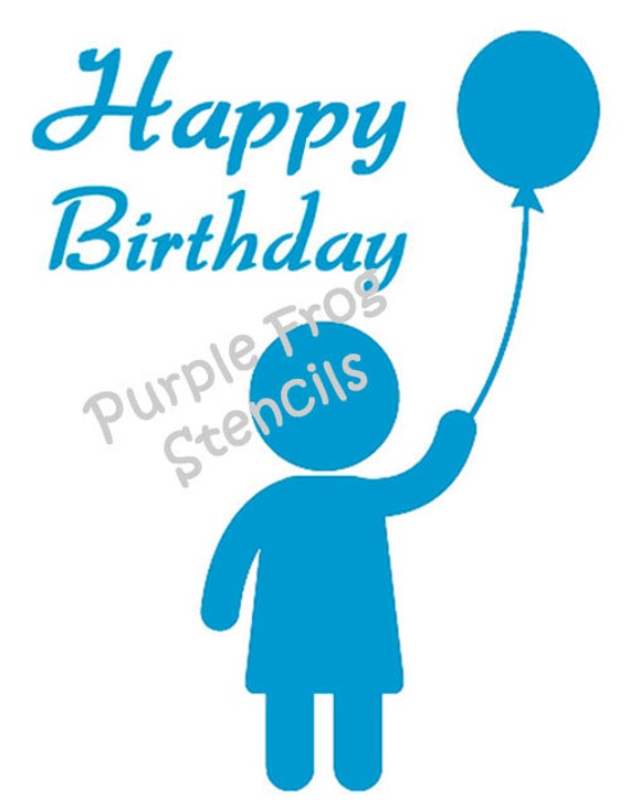 Joyeux Anniversaire Stencil Reutilisable Differentes Tailles Etsy