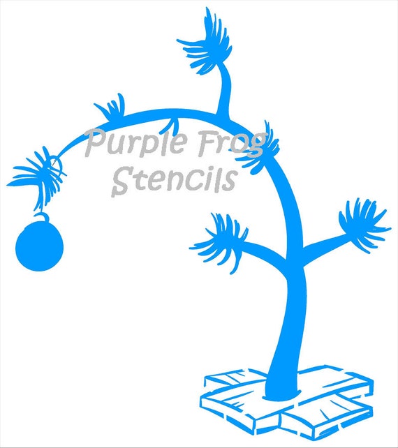 Charlie Brown Christmas Tree Stencil Reusable Peanuts Oh Etsy
