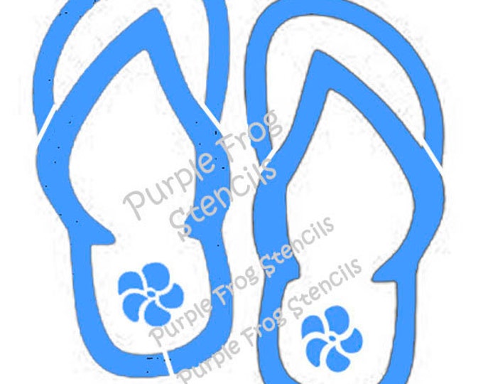 Flip Flop STENCIL reusable Different Sizes Reg and - Etsy