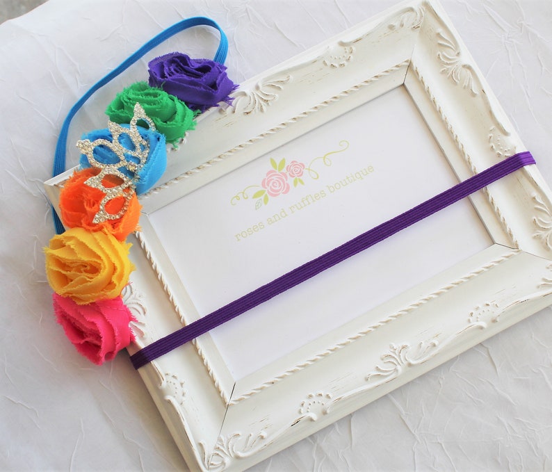 Newborn Headband Candy Land Headband Baby Girl Headband Rainbow Headband Infant Headband Rainbow Photo Prop