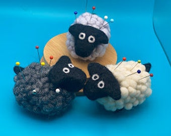 Needlefelt Sheep| Handmade Small Mini Lamb| Cute Pin Cushion| Miniature Sheep| Gift for Sewer| Farm Animal| Novelty Gift for Seamstress