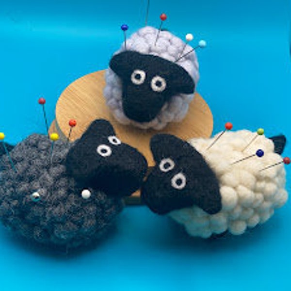 Needlefelt Sheep| Handmade Small Mini Lamb| Cute Pin Cushion| Miniature Sheep| Gift for Sewer| Farm Animal| Novelty Gift for Seamstress