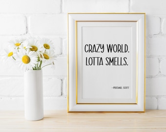 Michael Scott Quote Print: Funny Bathroom Decor from The Office Art Print