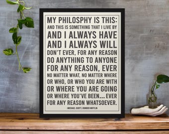 Michael Scott Quote Wall Art – Funny Office Printable Poster, Motivational Digital Download, Office Decor