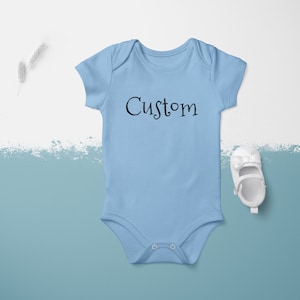 custom baby bodysuits, custom infant one piece, print your logo or design on this premium bodysuit MADE IN USA