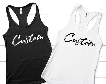 custom racerback tank top for women-custom tank top-running top-personalized racerback tanks running shirt workout tanks for women tank top