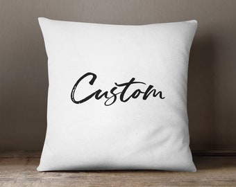 custom cushion cover, custom pillow cover, window seat cushion, personalized pillow for housewarming or wedding gifts, cushion COVER ONLY