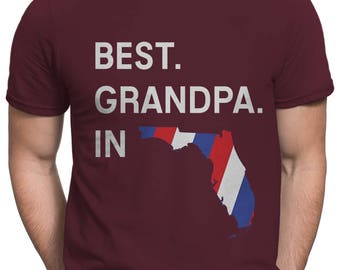 best grandpa in Florida shirt PREMIUM; best gift for him for Thanksgivign/Christmas or Fathers day/grandparents day