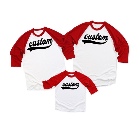 Custom Family Baseball Tee Set Family Baseball Shirts Etsy