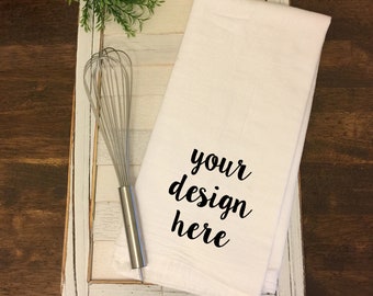 Personalized Kitchen Towel, Custom tea towel, Custom Flour Sack Towel, Custom Kitchen Towel, Dish Towel, Custom Wedding Gift, tea towels