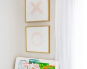 Blush Pink XO Watercolor Print Girls Nursery Art Nursery Art