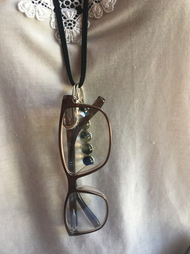 Teacher Nurse Gift Glass Moon Phase Necklace for Glasses Face Mask ID Keys