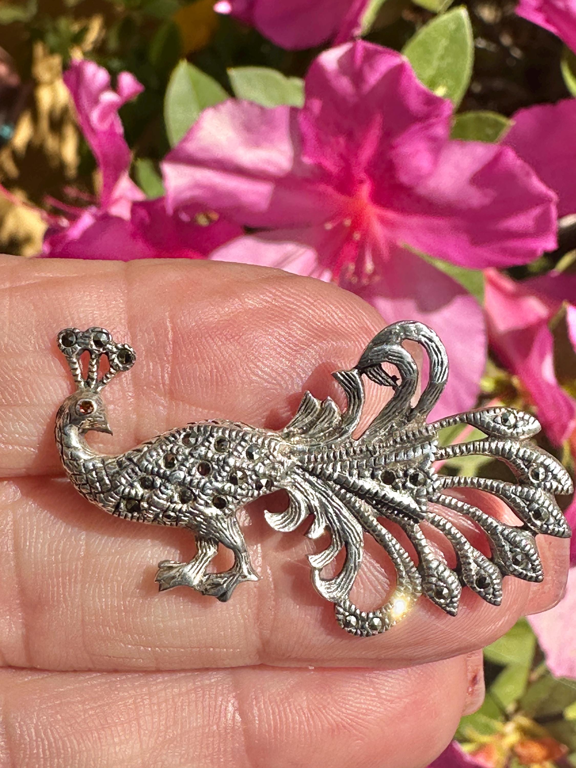 Marcasite Brooch - Etsy Marcasite Brooch - Etsy