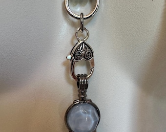 Magnifying Glass Blue Lanyard Long Necklace, Eyeglasses, Sunglasses, ID, Mask, Keys Holder, Loupe, Monocle, Gift for Her