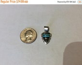 10PercentOff3DaySale Vintage sterling silver inlaid Navajo pendant badr