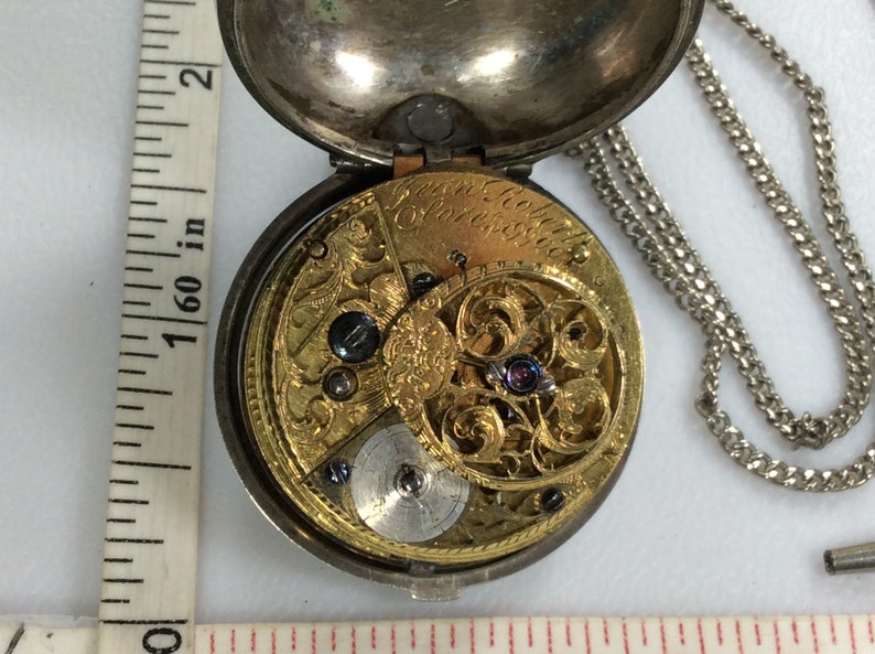 Vintage Early 1700s Pocket Watch Signed Jean Robert Soret No Etsy