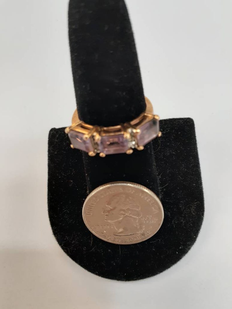 Vintage goldtone Amthest Ring