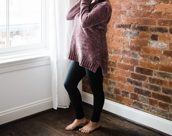 Cozy High-Waisted Bamboo Fleece Leggings | Sustainable Luxe Loungewear | Artisan-Made Warm Bamboo Winter Leggings | Small Batch Made in USA