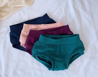 Setaria Virids Toddler Girls Underwear Organic Cotton 4 Pack Boxer Briefs Baby Kids Undies