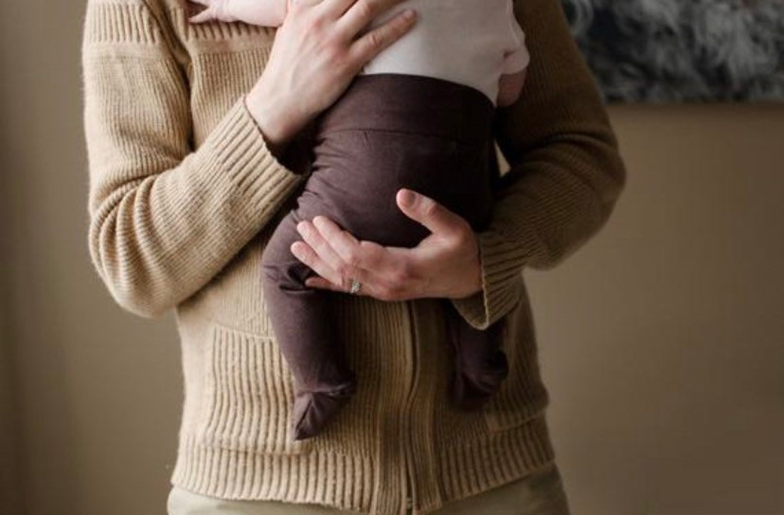 Organic Baby Pants / Footed Baby Pants / Newborn Baby Pants / Etsy