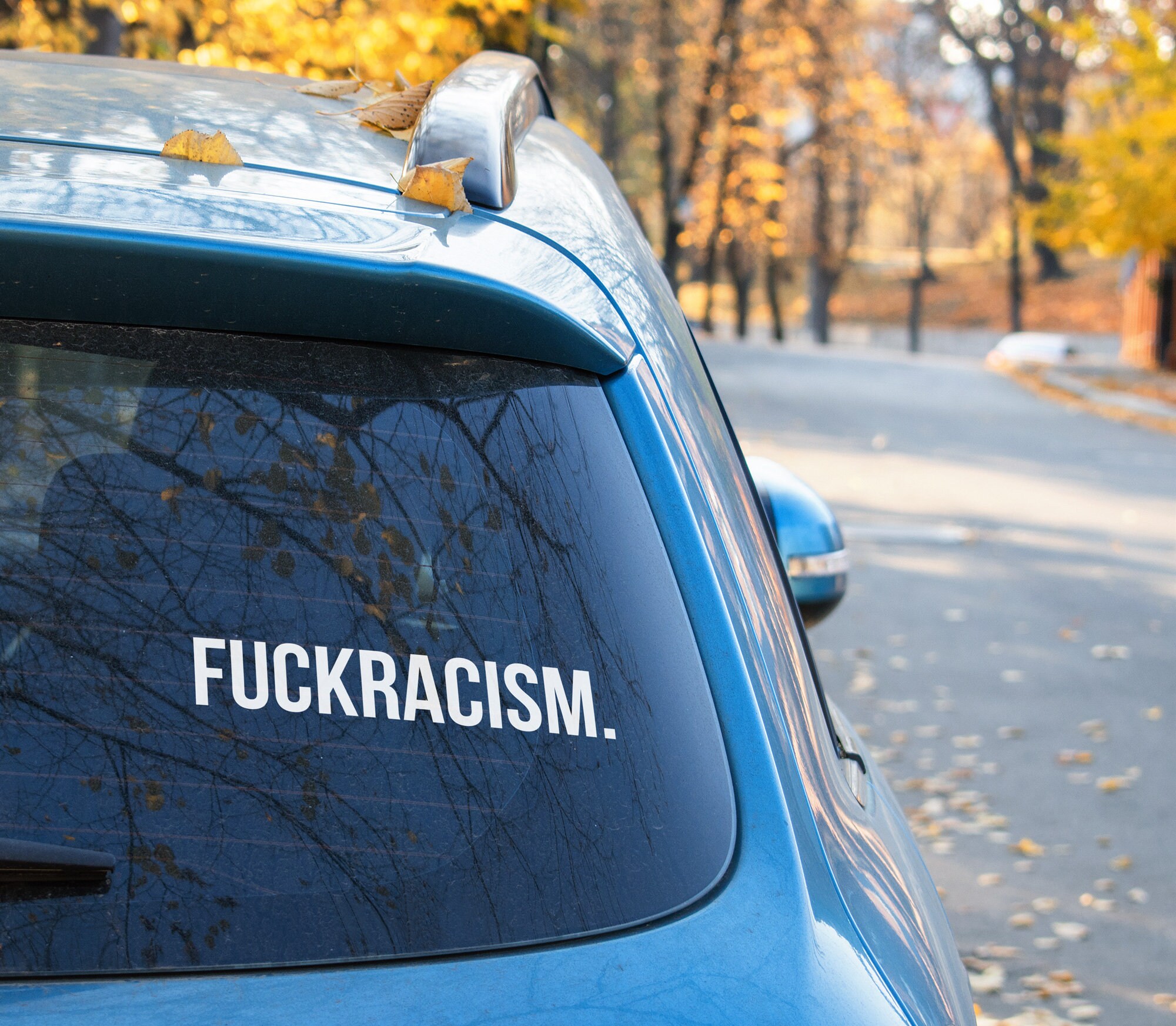 Decal for car - Fuck Racism