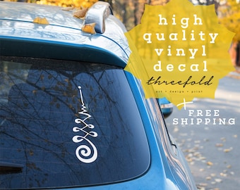 Simple Unalome Symbol Yoga Buddhist Spiritual Decal for Car Tumbler Laptop Wall | High Quality Matte Vinyl