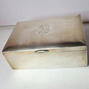 Moneta d'argento Finlandia 1916 Humidor Lindman Scatola per sigarette con rivestimento in cedro e fondo in piombo