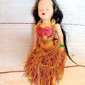 Vintage Hula Doll - Etsy