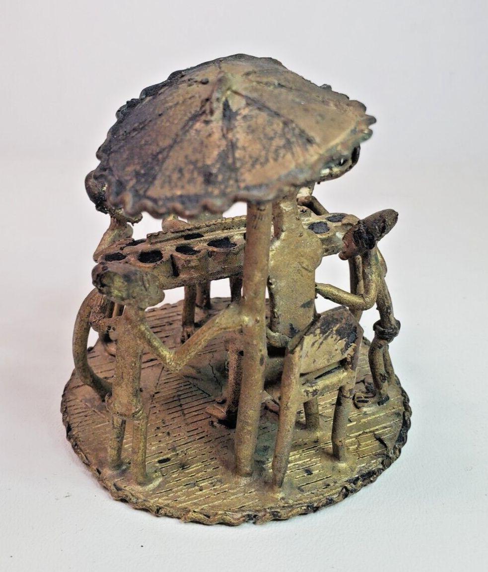 Kuduo Ashanti Kuduo African Cast Bronze Container LID ONLY to Funerary Vessel ...