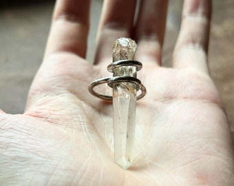 The Sword | Lemurian Quartz and 925 Sterling Silver Ring