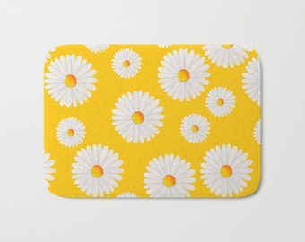 Yellow Daisy Repeat Bath Mat
