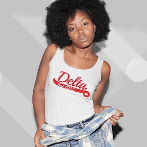 Débardeur rouge, blanc ou noir inspiré de Delta Est.1913, DST