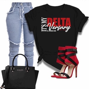 Its My DELTAversary, T-Shirt & Tank Top, DST Black, Sport Gray, Red or White