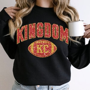 Glitter Kingdom KC, black, white, sport gray, Military Green, sand Sweatshirt, & Hoodie Kansas City