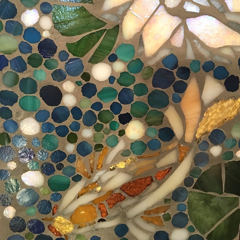 Koi Pond I : Stained Glass Mosaic Wall Art | Etsy