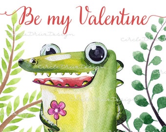 Adorably Aggressive Alligator Valentines Printable PDF