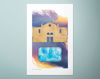 Santo Domingo, Dominican Republic — Caribbean Capitals Graphic Poster PDF