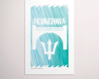 Bridgetown, Barbados — Caribbean Capitals Graphic Poster PDF