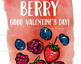 Fruity Berry Valentines Printable PDF