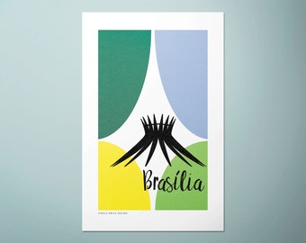 Brasília, Brazil — South American Capitals Graphic Poster PDF