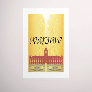 Warsaw, Poland — European Capitals Graphic Poster PDF
