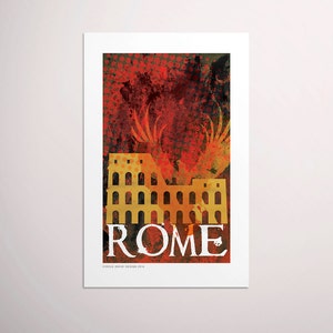 Rome, Italy Grunge Style— European Capitals Graphic Poster PDF