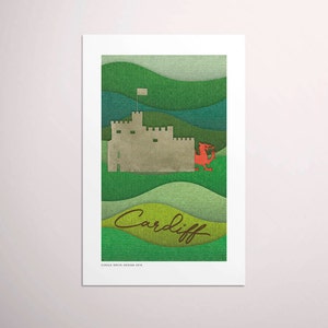 Cardiff, Gales — Póster gráfico de las capitales europeas PDF