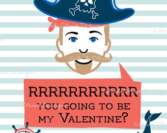 Pirate Valentines for Boys Printable PDF