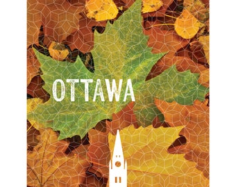 Ottawa, Canada  — North American Capitals Graphic Poster PDF