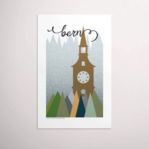 Bern, Switzerland — European Capitals Graphic Poster PDF