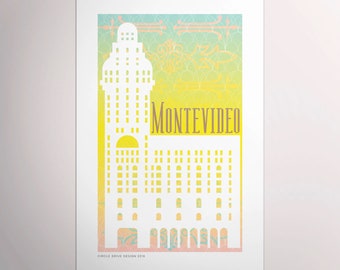 Montevideo, Uruguay  — South American Capitals Graphic Poster PDF