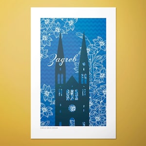 Zagreb, Croatia — European Capitals Graphic Poster PDF