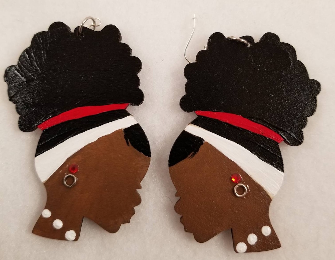 African Puff Earrings Afro Earrings Lightweight Earrings Hypo