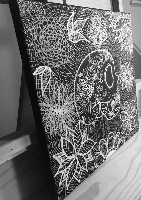 Calavera Zentangle Etsy
